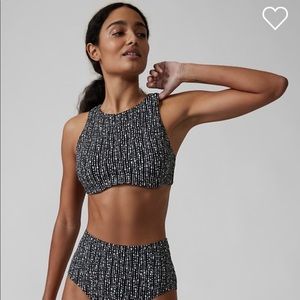 Athleta Maldives Printed Biking Top // Rice Pearls Black